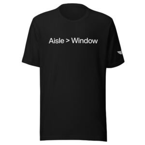Aisle > Window T-Shirt – Airstrip Club Original