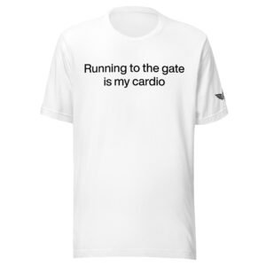 Running to the Gate T-Shirt (White) – Airstrip Club Original